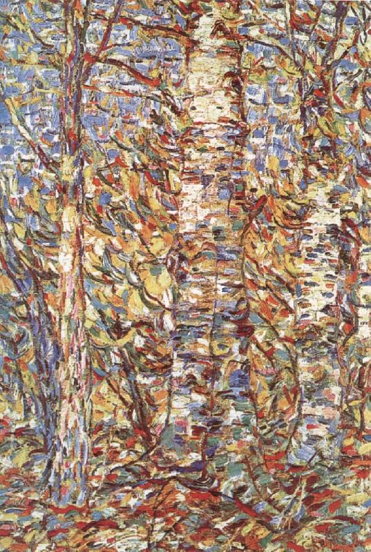 Christian Rohlfs Birch wood oil painting image